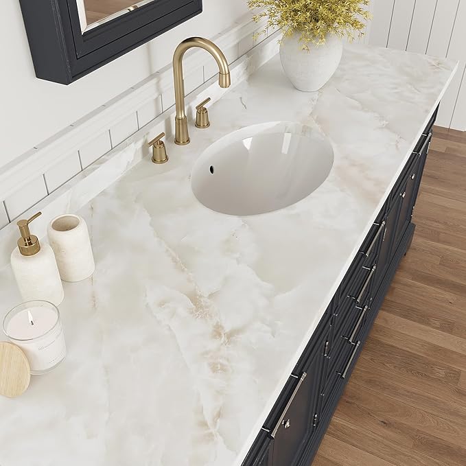 ✨ ¡Oferta 40% OFF! Transforma tu Cocina en Minutos con el Rollo Adhesivo Efecto Mármol de Alto Brillo