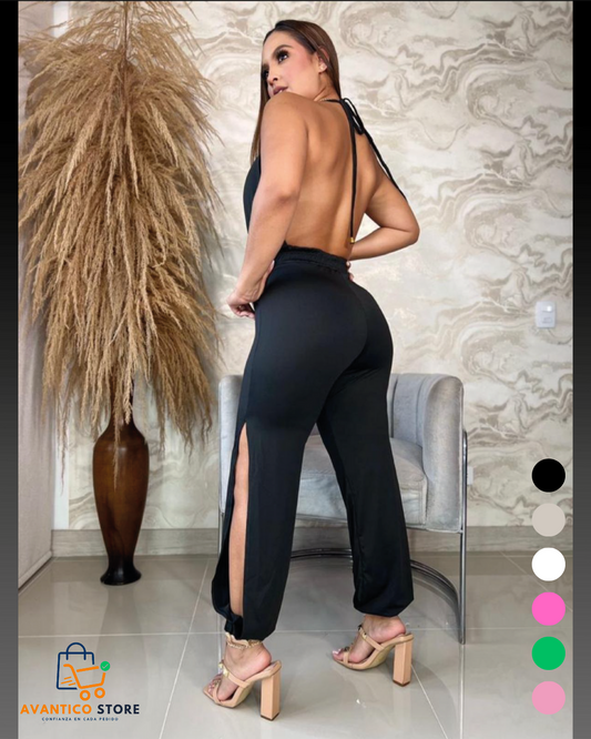 Enterizo ICONIC – Escote profundo, espalda descubierta y abertura lateral en las piernas - Elegancia y Comodidad con 40% de Descuento 🔥